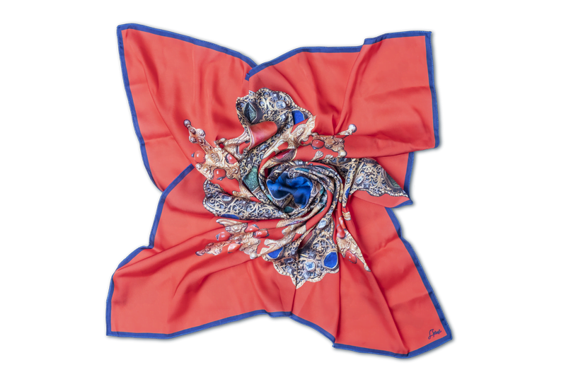 Silk scarf “Cross-Reliquary”