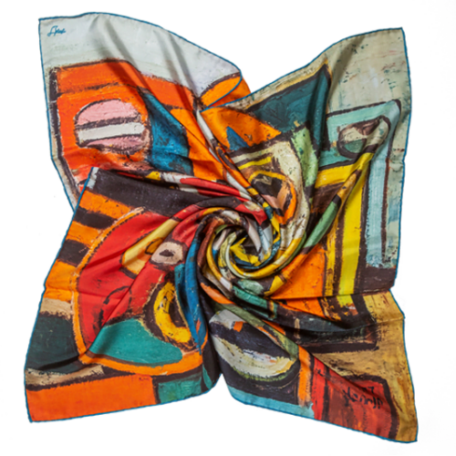 Silk Scarf “Don Quixote #2”