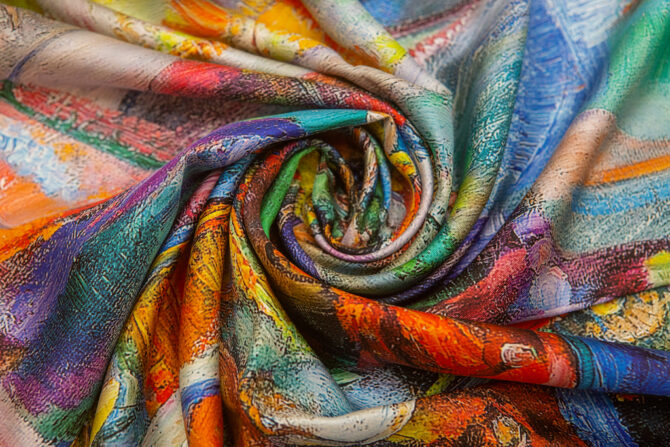 Silk Scarf "The family stroller" - Image 2