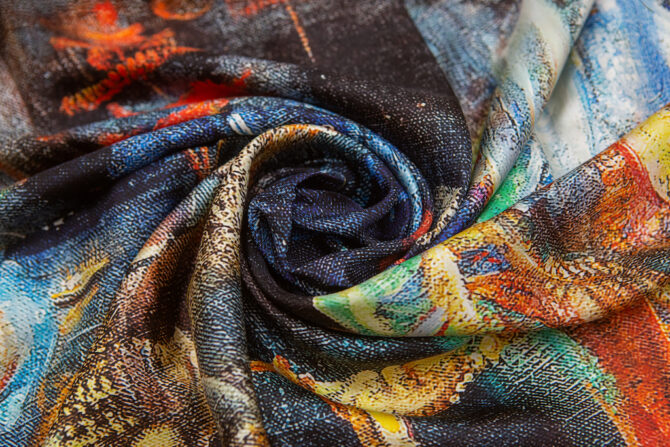 Silk Scarf "Moushtaid-Whispers of Kura" - Image 2
