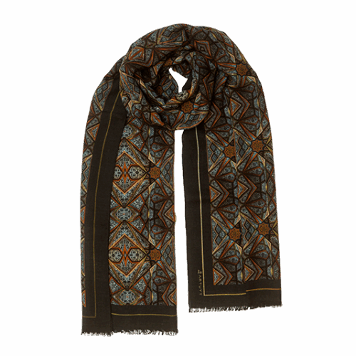 Men's Wool Scarf "Old Veharan murals"