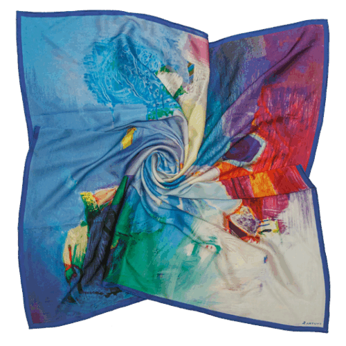 Scarf "Blue composition N3"