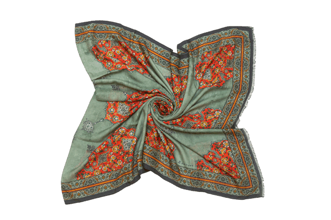 Cashmere Scarf "Old Veharan murals"