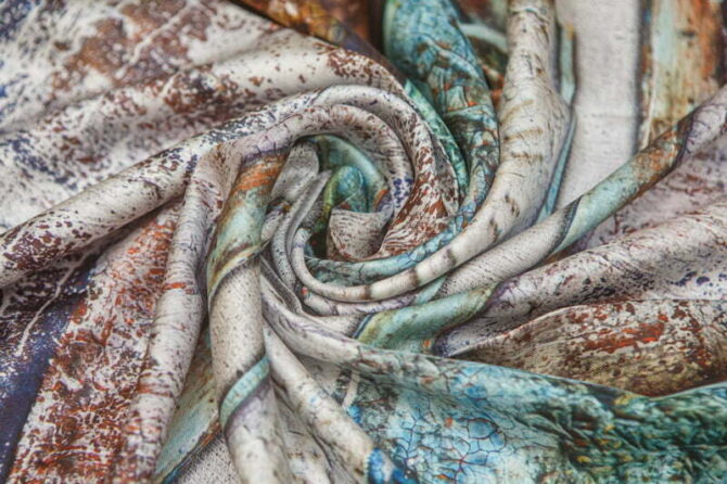 Silk Scarf “Composition #97" - Image 2