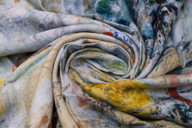 Cashmere Scarf "Excavational Meditations" - Image 2