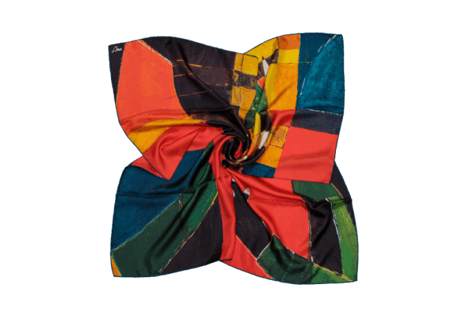 Silk Scarf “Self-Portrait in an Antique Crown”