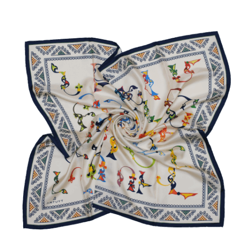 Silk Scarf “Armenian Medieval Ornamental Letters”