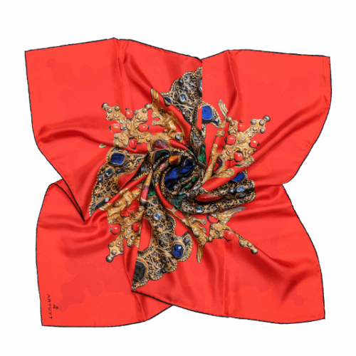Silk Scarf “Cross-Reliquary”