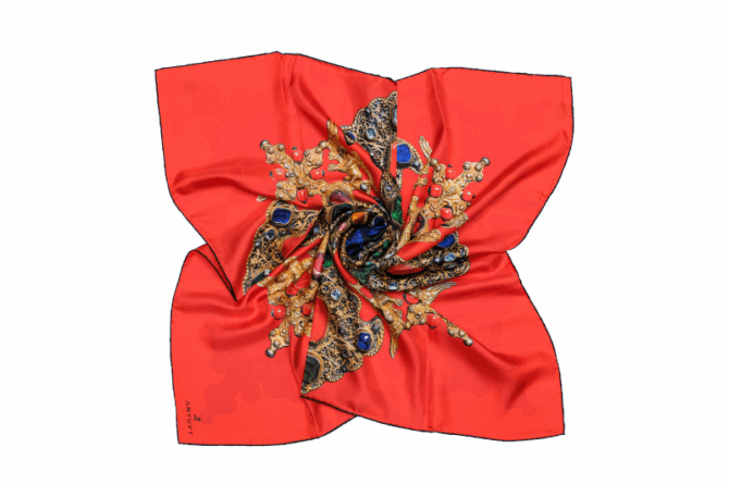 Silk Scarf “Cross-Reliquary”