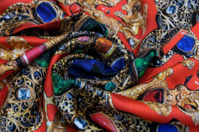 Silk Scarf “Cross-Reliquary” - Image 2