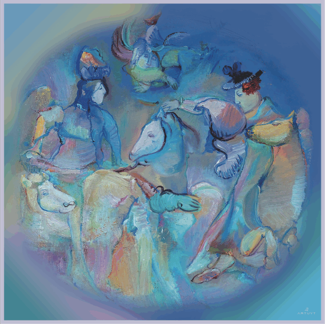 Silk Scarf "Magic Theatre" - Image 3
