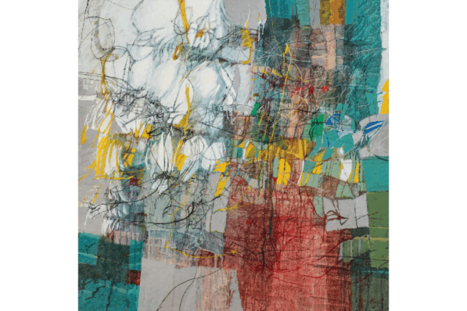 Silk Scarf “Invention of the Bicycle #2” - Image 3
