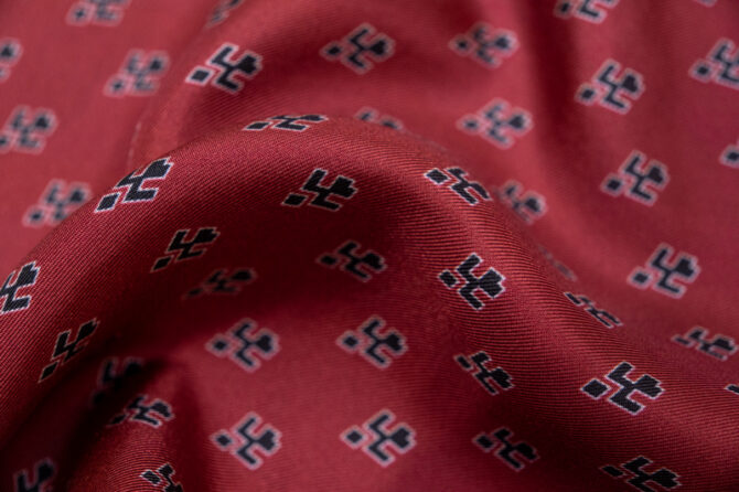 Silk Twill Pocket Square "Samples of Ornaments" - Image 3