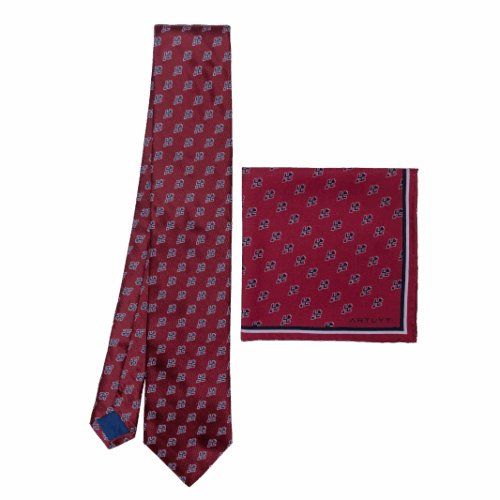 Tie and Pocket Square Set "Samples of Ornaments"