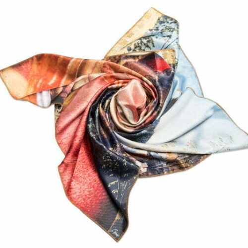 Scarf “Variation with shell on themes by Pinturicchio and Raphael”