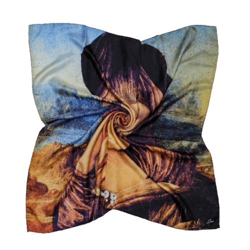 Silk Scarf “Several Episodes from Joconda’s Life”