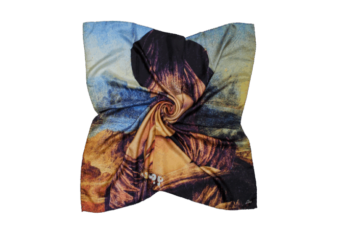 Silk Scarf “Several Episodes from Joconda’s Life”