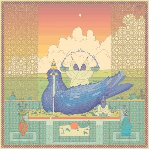 Silk Scarf "The Temple Of Peace"