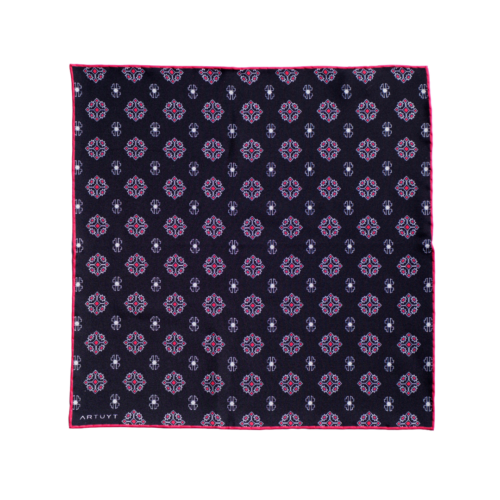 Silk Twill Pocket Square "Samples of Ornaments #4"